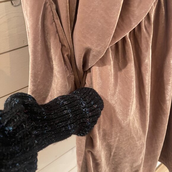 Free People Portia Lantern Sleeve Velvet Mini Dress in Winter Bloom NWT Small - Picture 12 of 13